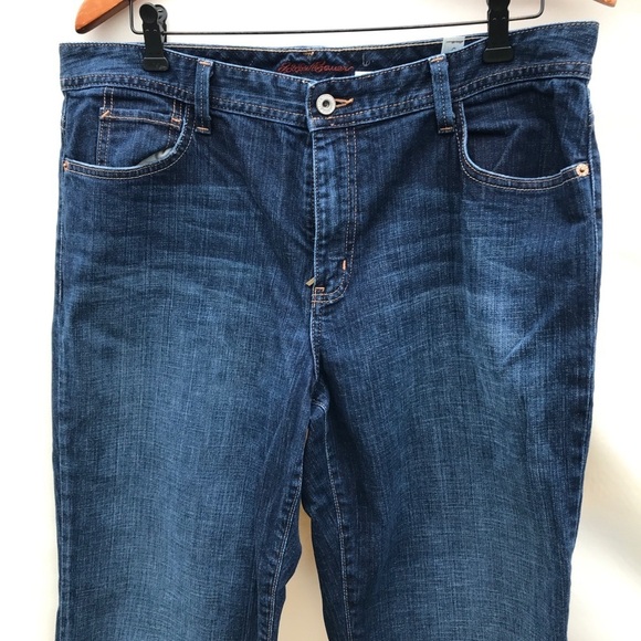Eddie Bauer Jeans Womens 16R Bootcut High Rise Blue Denim - Picture 3 of 9
